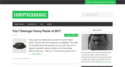 Desktop Screenshot of fannypackmaniac.com