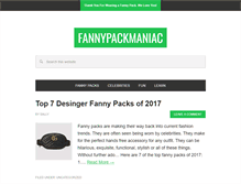 Tablet Screenshot of fannypackmaniac.com